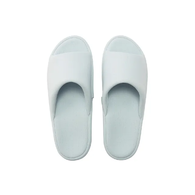 【MUJI 無印良品】涼感前開拖鞋(灰色/藍色)