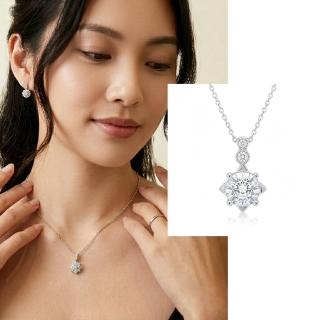 【Luster】99狂購!30分 D VS 星光 培育鑽 白K金 純銀 項鍊(DVS培育鑽純淨高火彩首選)