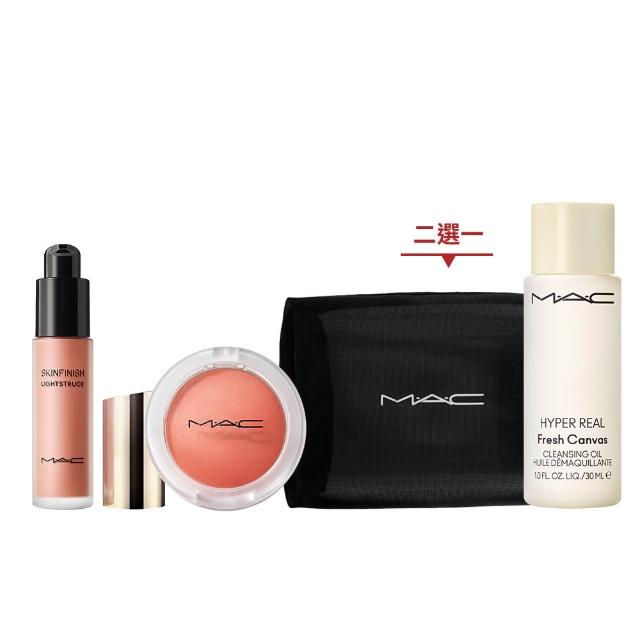 【M.A.C】光澤紅潤戀愛組(超柔光打亮液 15ml+超漾光持色奶凍腮紅7.3g)