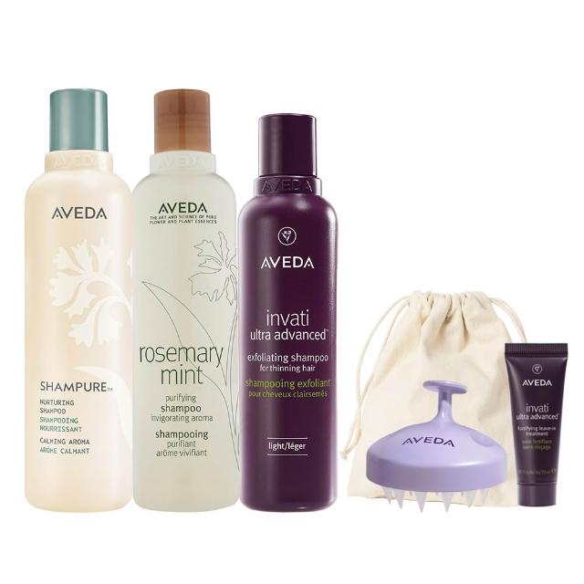【AVEDA】暢銷洗髮精3入組_任選(蘊活煥欣/蘊活淨瑕/花植結構/蘊活光萃 5款任選+純香洗髮精+迷迭薄荷洗髮精)