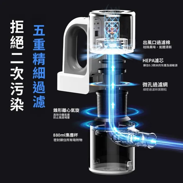 【Quality 聚家】無線手持吸塵器 吸拖地一體機 超強大吸力 直立手持兩用 吸塵機（吸拖一體/乾濕兩用）