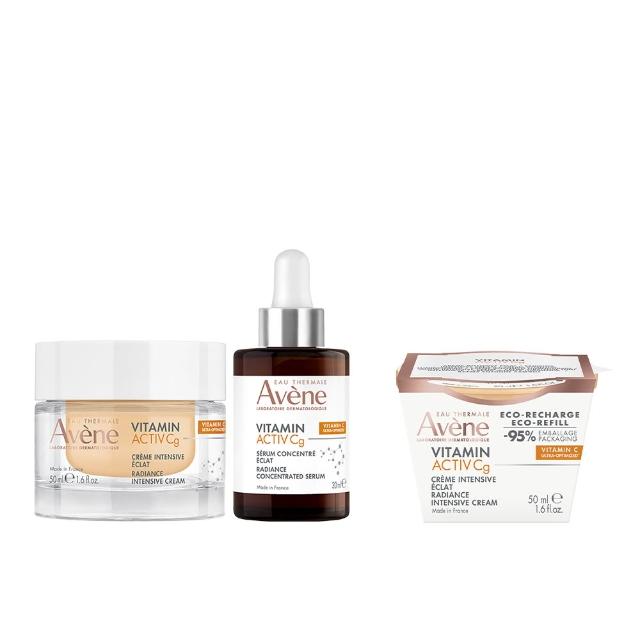Avene雅漾 極光 C 亮白加倍 Avene雅漾極光C亮白加倍組,含極光精萃30ml與精華霜50ml,專為臉部與眼部設計,提供美白與保濕雙重功效,適合各種肌膚使用,法國原裝進口,國內專櫃公司貨。