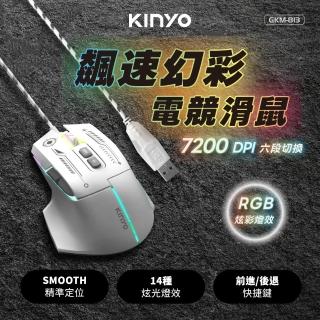 【KINYO】飆速幻彩電競滑鼠(GKM-813)