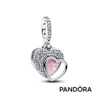 【Pandora 潘多拉】美麗母親雙層吊飾-飾品/情人節禮物/生日禮/純銀