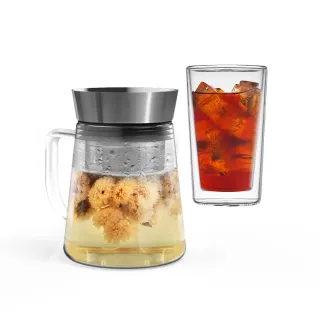 【Driver】甘丹茶壺個人獨享組(泡茶壺 茶具 茶器 茶杯 耐熱玻璃壺 雙層玻璃杯 茶壺茶杯組 送禮推薦)