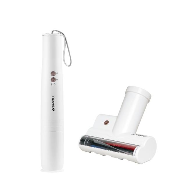 【SANSUI 山水】輕淨吸迷你無線吸塵器+塵蹣刷組(SVC-DD1/SVC-L175/SVC-PP3+003)