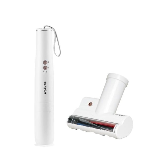 【SANSUI 山水】輕淨吸迷你無線吸塵器+塵蹣刷組(SVC-DD1/SVC-L175/SVC-PP3+003)