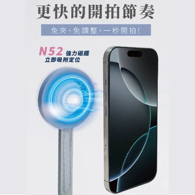 【MAGIPEA】美極品 三腳自拍棒 3.0 磁吸版(升級N52 強力磁吸 一吸即拍)