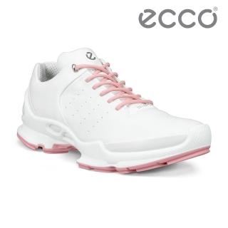 【ecco】BIOM C W 自然律動經典皮革健步鞋 女鞋(白色/玫紅色 80046361234)