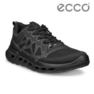【ecco】BIOM 720 W 健步休閒織物戶外運動鞋 女鞋(黑色/亮白色 85031361563)