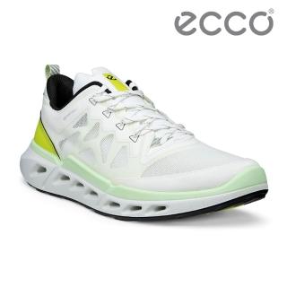 【ecco】BIOM 720 M 健步休閒織物戶外運動鞋 男鞋(白色/奶綠色/青檸色 85031461646)