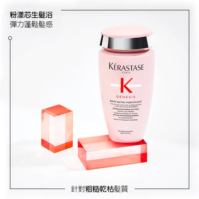 【KERASTASE 巴黎卡詩】髮浴250ml二入組(黑鑽極萃逆時+粉漾芯生)