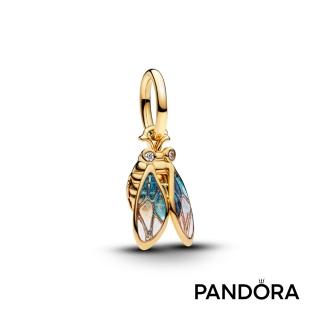 【Pandora 潘多拉】金蟬吊飾-飾品/情人節禮物/生日禮/鍍14k金