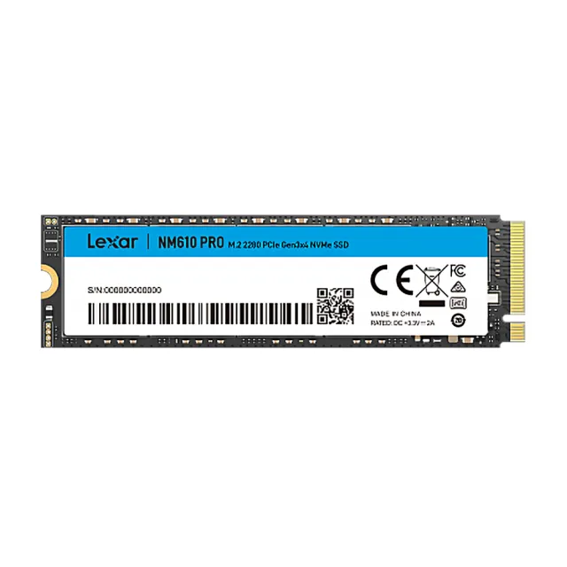 【Lexar 雷克沙】NM610 PRO M.2 2280 PCle Gen3 NVMe 2TB 固態硬碟