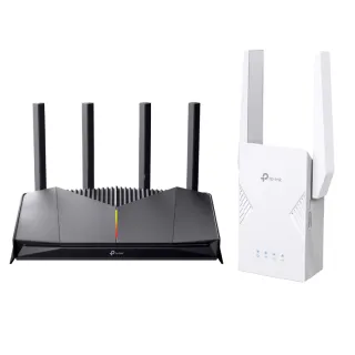 【TP-Link】延伸器組★WiFi 7 雙頻2.G路由器/分享器+Wi-Fi 7 雙頻延伸器(Archer GE230+RE225BE)