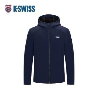 【K-SWISS】連帽梭織外套 Woven Jacket 休閒 男外套 藍色 1013358-014