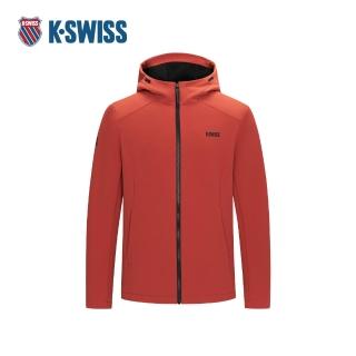 【K-SWISS】連帽梭織外套 Woven Jacket 休閒 男外套 紅色 1013358-652