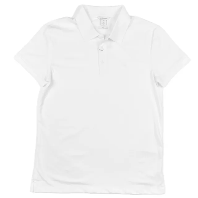 【Calvin Klein 凱文克萊】Calvin Klein polo衫 棉質 刺繡logo 短袖 CK 大尺碼 白色上架(polo衫 短袖9833)