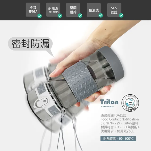 【GREEN BELL 綠貝】Tritan果漾彈蓋水壺350ml-顏色任選(幼童 開學 防嗆 防漏 止滑 寬口 輕量 SGS)