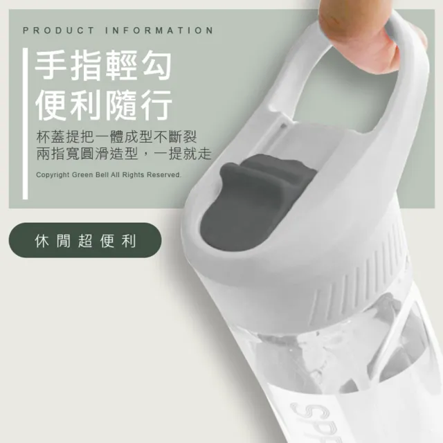 【GREEN BELL 綠貝】Tritan新極速運動水壺700ml(隨行 大容量 運動 戶外 防漏 SGS)