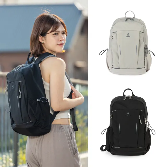 【iBrand】雙11 細格紋雙層後背包 輕量 大容量(防潑水 多色任選)