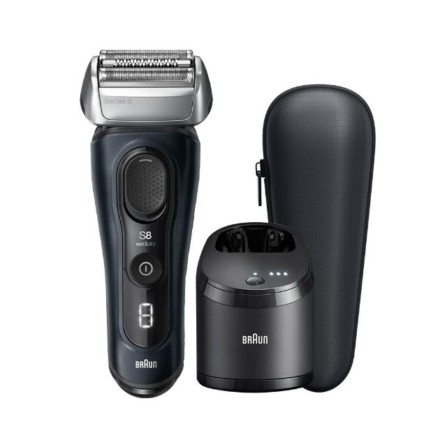 【德國百靈BRAUN】8系列PRO 智美音波電動刮鬍刀/電鬍刀 清潔座組 德國製造(8563cc)