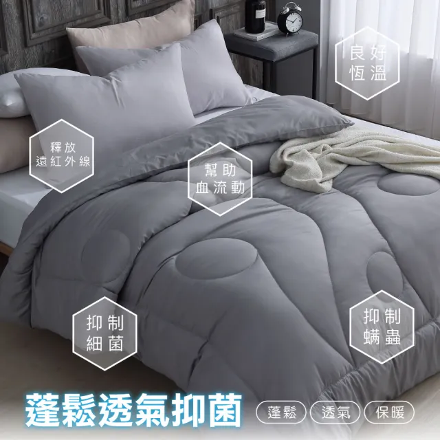 【ISHUR 伊舒爾】石墨烯能量四季夏被 台灣製造 加大8x7尺 3kg(贈束口防潮棉被袋/棉被/被子/被芯)