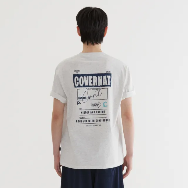 【COVERNAT】官方旗艦 旅行圖案T恤(UNI短袖上衣 炭灰/混灰/白色)