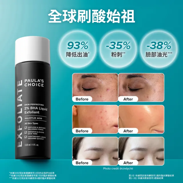 【PAULA’S CHOICE 寶拉珍選】光滑肌撫紋組(2％水楊酸精華液118ml+高效胜肽膠原緊緻精萃20ml)