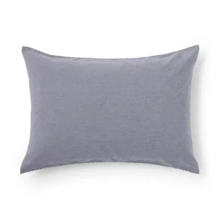 【MUJI 無印良品】柔舒水洗棉枕套/50(灰色/柔白/深藍/淺米)