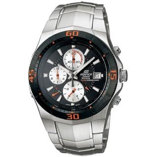 【CASIO 卡西歐】EDIFICE系列 時尚運動計時鬧鈴錶-黑-EF-514D-1AVDF