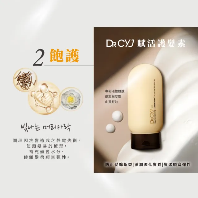 【DRCYJ官方直營】賦活洗髮精150ml+護髮素110ml+養髮液60ml 各1瓶