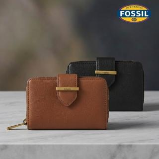 【FOSSIL】Bryce 真皮造型扣帶短夾 (多款可選)