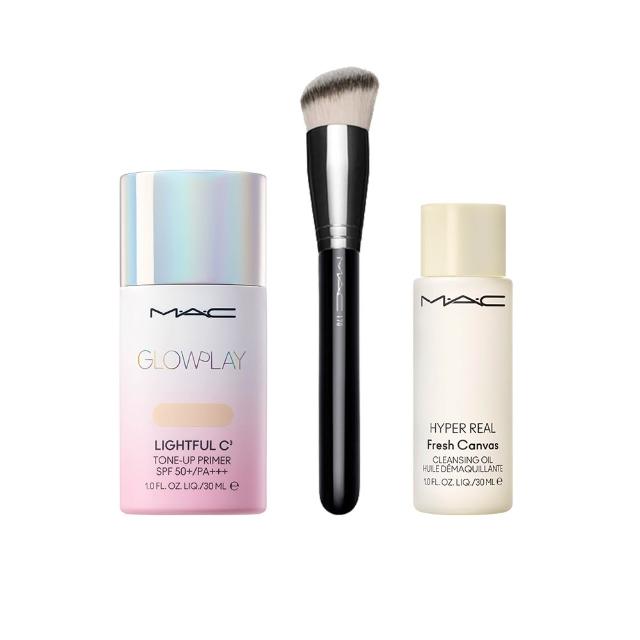 M.A.C 超漾光高防曬妝前乳為專櫃級妝前乳，具備高SPF防曬功效，輕盈透膚，適合所有膚質使用。其獨特配方能有效預防曬傷，同時提供自然光澤感，為底妝打造完美底基。適用於臉部，容量為30ml，儲存期限為3年，請詳見產品包裝標示。