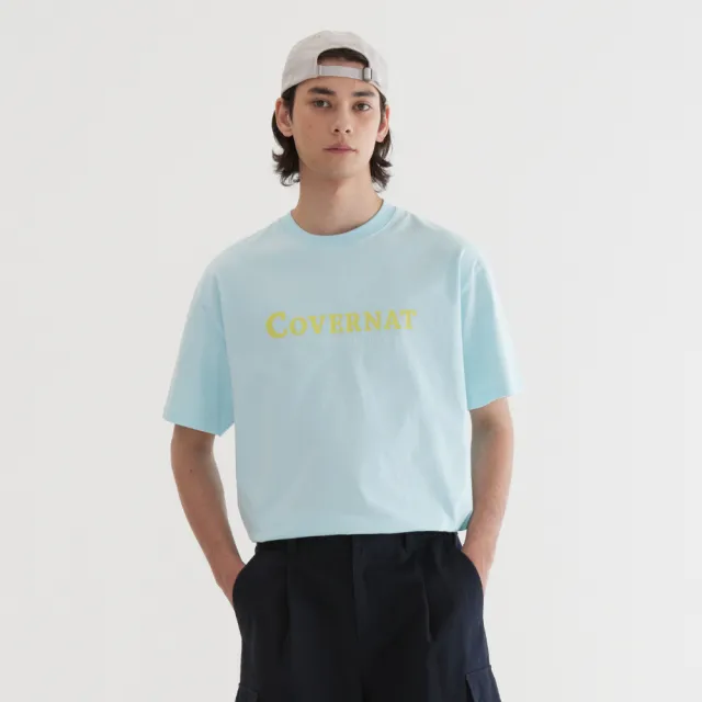 【COVERNAT】男女款-經典款Logo短袖T恤(UNI短袖上衣 黑/深海軍藍/混灰/萊姆綠/天藍/白色)