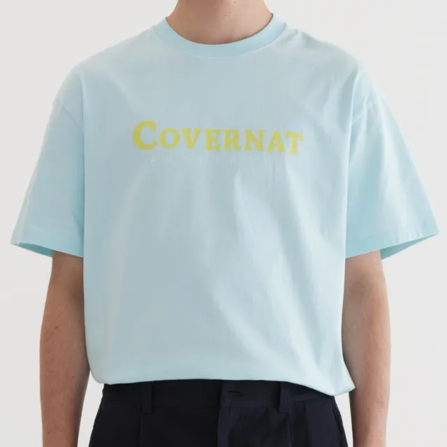 【COVERNAT】男女款-經典款Logo短袖T恤(UNI短袖上衣 黑/深海軍藍/混灰/萊姆綠/天藍/白色)