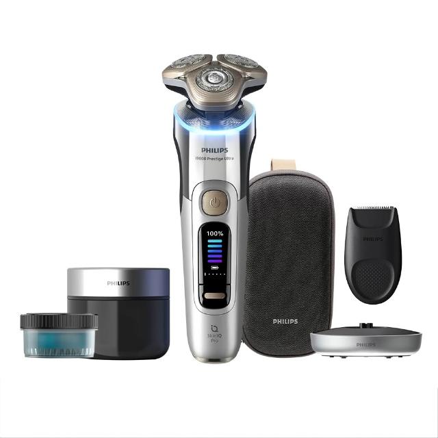 飛利浦 Philips XP9404/31 電鬍刀採用全新旗艦旋護式設計，搭載AI智慧技術，提供奢享剃鬚體驗。三刀頭系統精準貼合肌膚，乾濕兩用全機可水洗，搭配無線清洗座與鬢角修剪器，快速USB充電達60分鐘使用時間。替換刀網SH91，100V~240V通用電壓，2年保固，荷蘭原裝進口，完美適合追求高效舒適的男性理容需求。