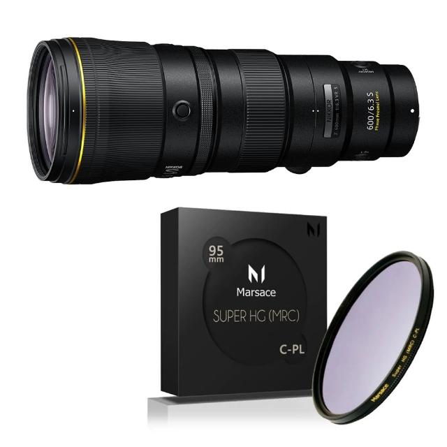 【Nikon 尼康】NIKKOR Z 600mm f/6.3 VR S + 馬小路 SHG 95mm 高穿透高精度頂級 CPL 偏光鏡(總代理公司貨)