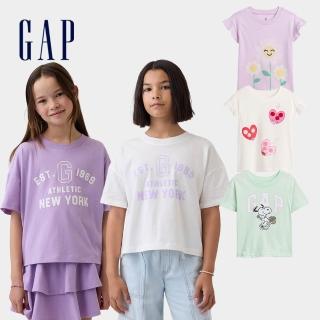 【GAP】女幼童裝 兒童圖案/史努比 短袖上衣 多款任選(882043&871481&870848&871483)
