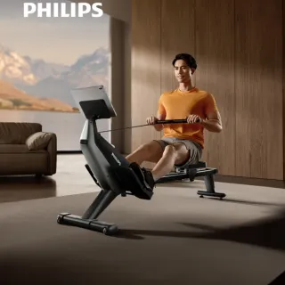 【Philips 飛利浦】FIT3102R 飛利浦智發電磁控划船機-小鯊魚(全身訓練/圓肩駝背/訓練背部肌肉/自行組裝)