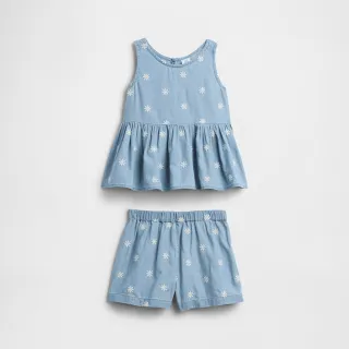 【GAP】babyGap 淺藍色兩件套服裝-雛菊藍(872753)