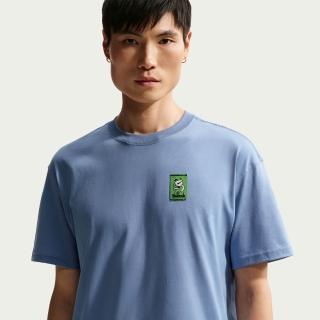 【NIKE 耐吉】短袖上衣 男 寬鬆 AS U NSW TEE LSE CAFE SWOOSH V 藍 IH1158-486