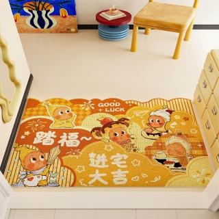 新川地墊 入戶門進門玄關絲圈腳墊 客廳 玄關 入戶門 進門地毯 新年星星人地墊120*180CM
