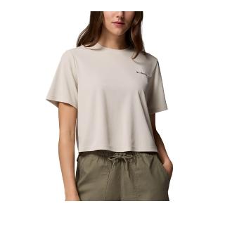 【Columbia 哥倫比亞】女款-涼感快排短袖上衣-Chill Creek™ Pique SS Tee-淺卡其(UAR74920HI/KS)