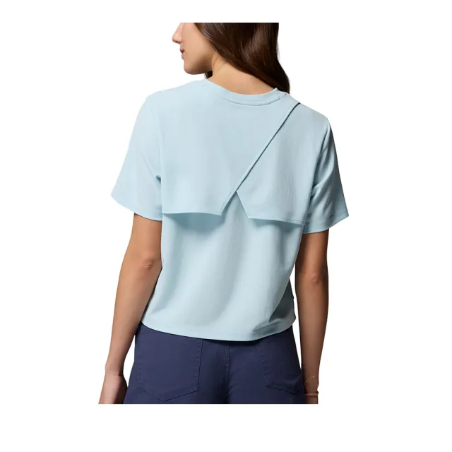 【Columbia 哥倫比亞】女款-涼感快排短袖上衣-Chill Creek™ Pique SS Tee-晴空藍(UAR74920HO/KS)