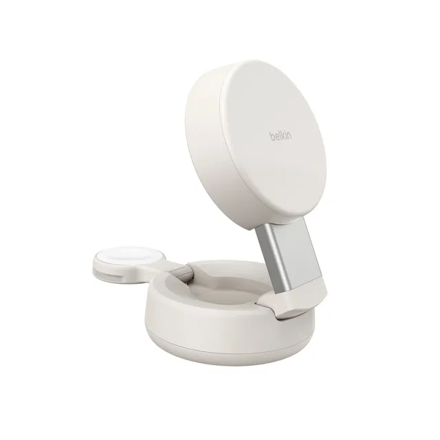 【BELKIN】Ultra Charge pro Qi2 25W 2合1 折疊磁吸充電器(WIZ043)