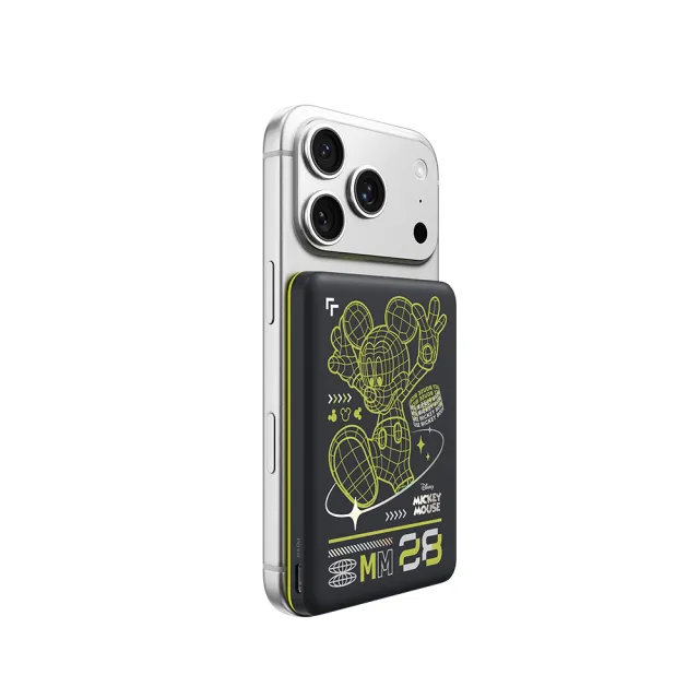 【BELKIN】BoostCharge 輕薄型磁吸式行動電源_迪士尼系列_夜光米奇_5000mAh(BPD010qcMT-DY)