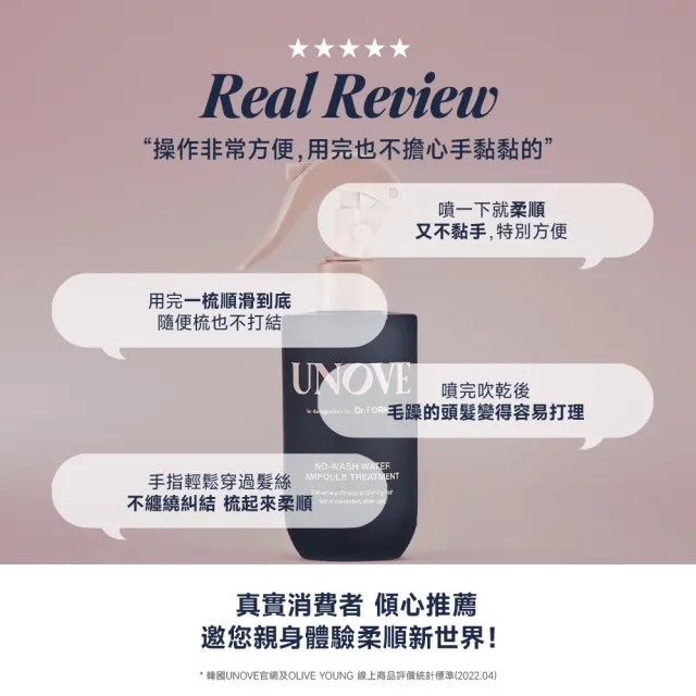 【UNOVE】柔諾伊 免洗角蛋白護髮安瓶噴霧200ml