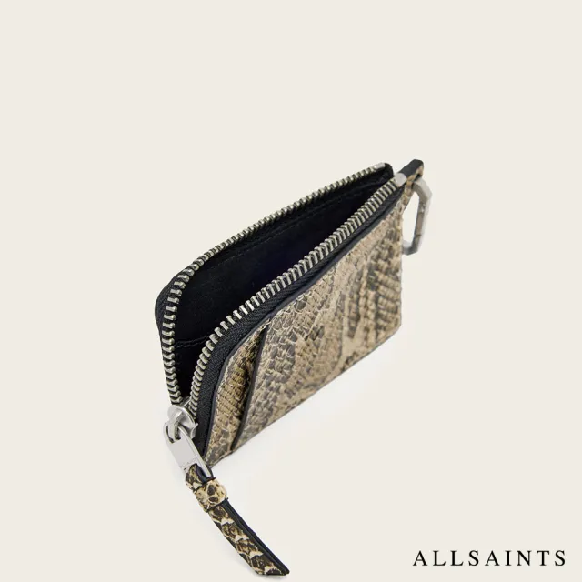【ALLSAINTS】REMY 牛皮蛇紋零錢包 W610XD