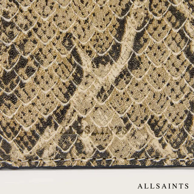 【ALLSAINTS】REMY 牛皮蛇紋零錢包 W610XD